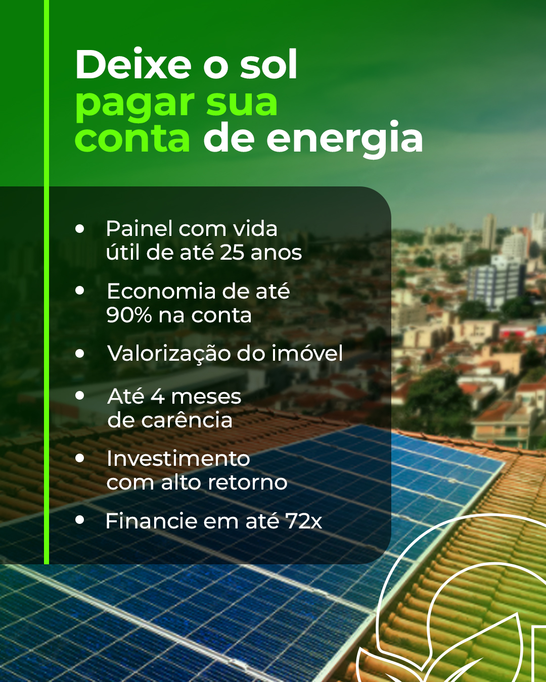 Deixe o sol pagar sua conta de energia — benefícios da energia solar iGreen